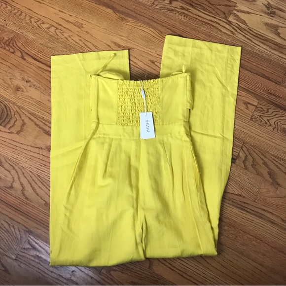 Derek Lam Alene Tie-Front Strapless Jumpsuit NWT - Picture 7 of 9